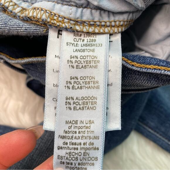 FRAME DENIM Le High Rise Skinny Jeans Langstone Raw Shade Hem Size 25 #LHSKSH133 - Picture 10 of 11